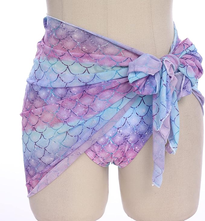 Mommy Swimsuit Bright Color Cute Prints Ruffle Tankini Family Matching Swimwear Two Pieces Bikini Bathing Suit Summer Mother, Large